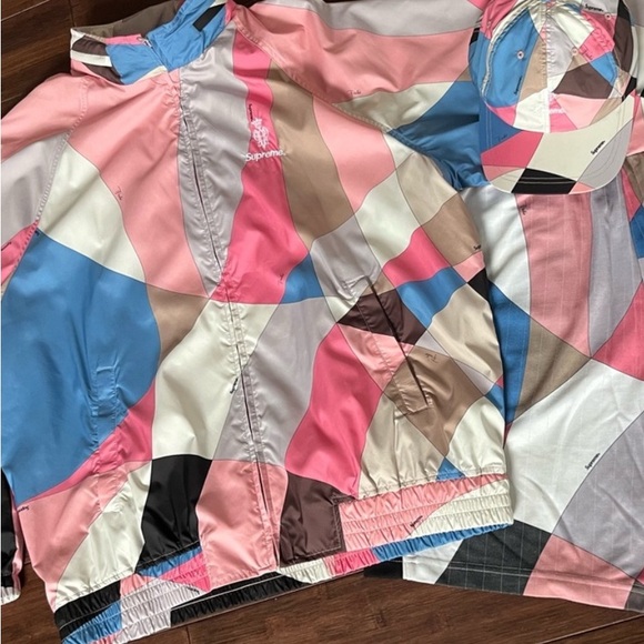 Supreme Multicolor Geometric Jacket and Cap - Picture 1 of 1